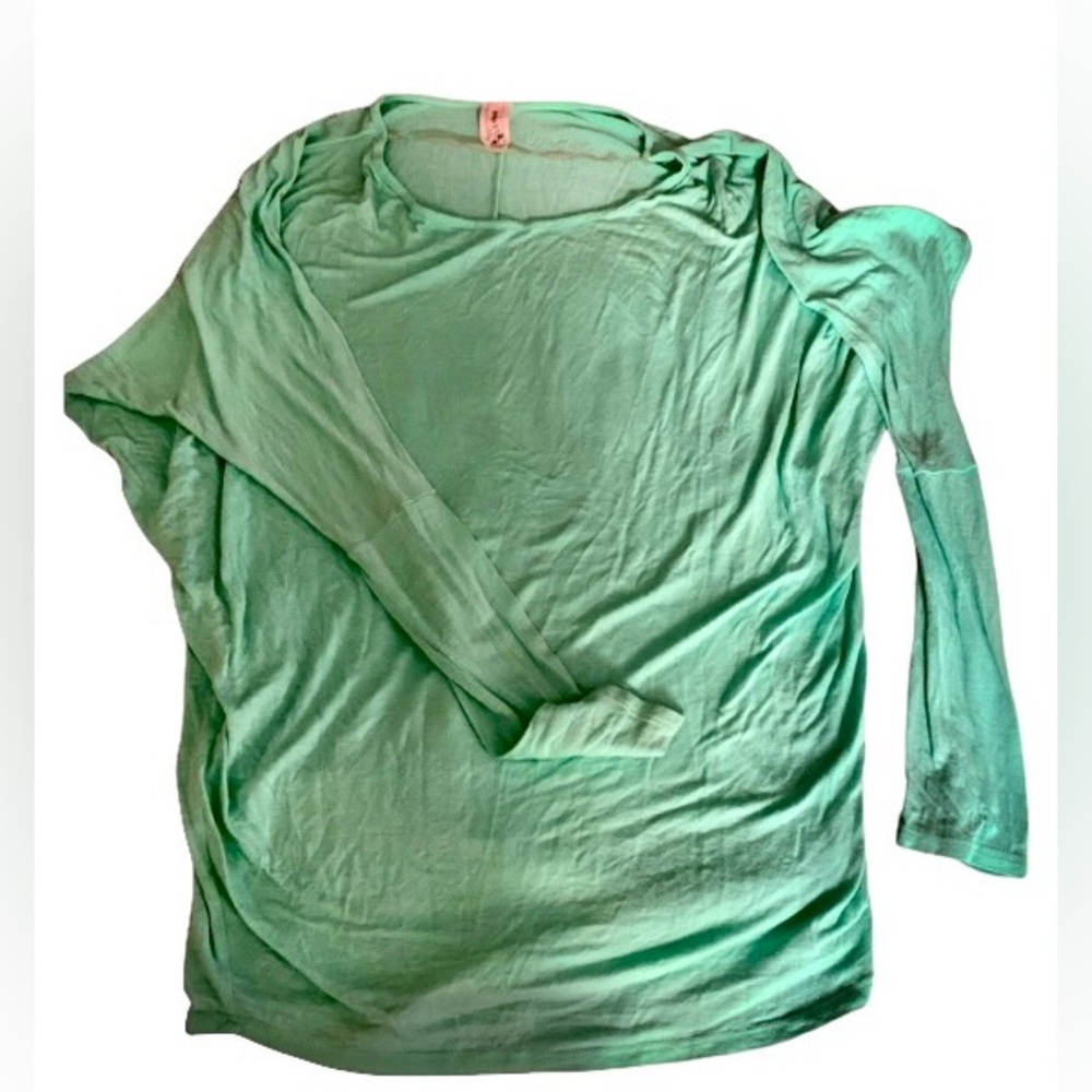 Brenda’s Dolman Long Sleeve Green Pullover Top Shirt Tee Shirt Large Tunic